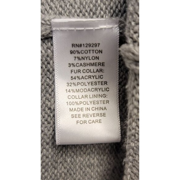 IMAN Platinum Luxe Womens Gray Touch Of Cashmere Pullover Cape Poncho Blend XL - Picture 5 of 6